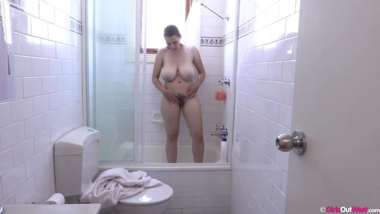 [GirlsOutWest] - Hairy Solo Seductress Alexandria's Soap Tease