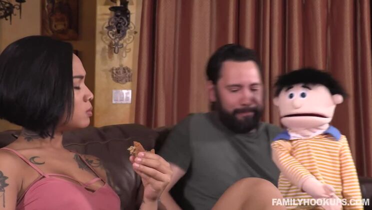 [FamilyHookups] - Honey Gold's Family Affair: Brunette Teen Handjob - Honey Gold