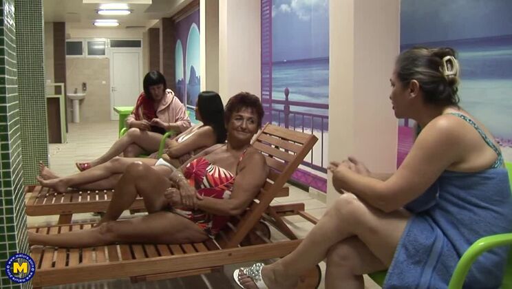 Ana Bela Enjoying the All Female Sauna