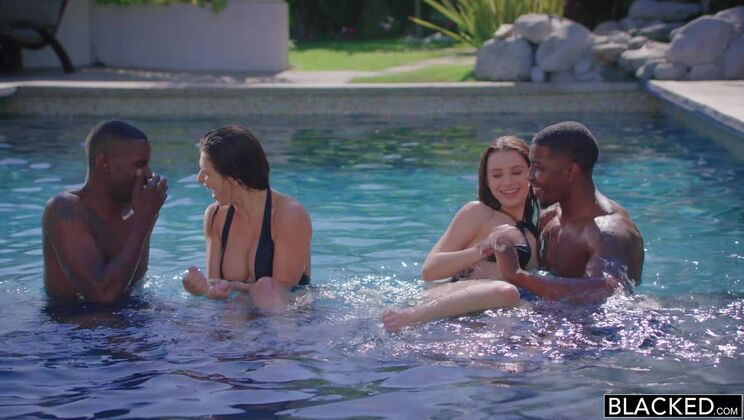 [BLACKED] - Interracial Cheating with Double the Fun - Lana Rhoades - Isiah Maxwell - Leah Gotti - Jason Brown