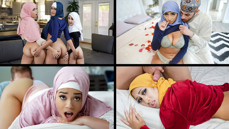 [TeamSkeetSelects] - The Hijab Harem Hookup - Aaliyah Hadid - Ella Knox - Penelope Woods - Willow Ryder
