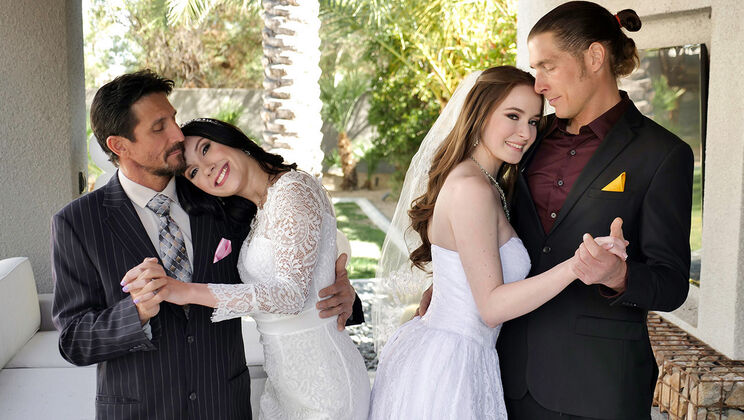 [DaughterSwap] - Foursome Wedding Party - Johnny Castle - Tommy Gunn - Hazel Moore - Jazmin Luv
