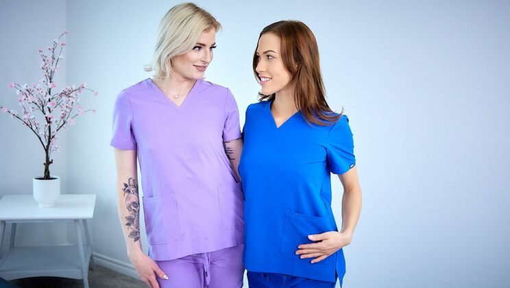 [AllGirlMassage] - Blonde Meets Brunette: A Hot Lesbian Encounter - Diana Grace - Hyley Winters