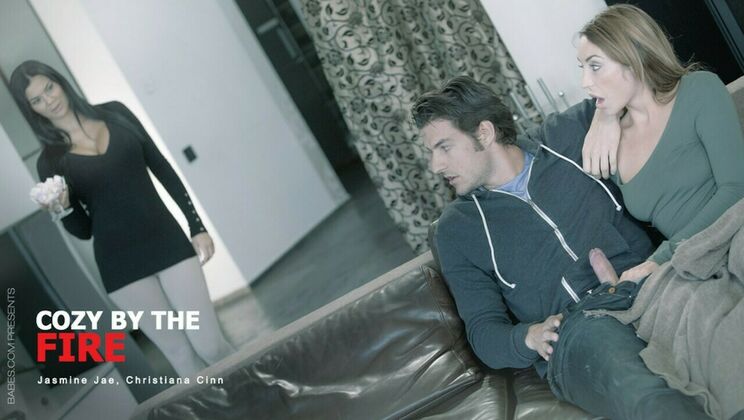 [StepmomLessons] - Fireplace Fun with Big Ass - Jasmine Jae - Jay Smooth - Christiana Cinn