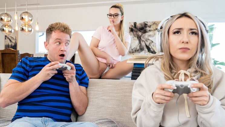 [HotGirlsGame] - Blonde Gamer Girl Gets Fucked In Doggystyle