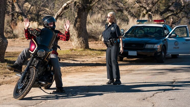 [RKPrime] - Big Tits Blonde Cop Fucks in Car - Bridgette B - Charles Dera