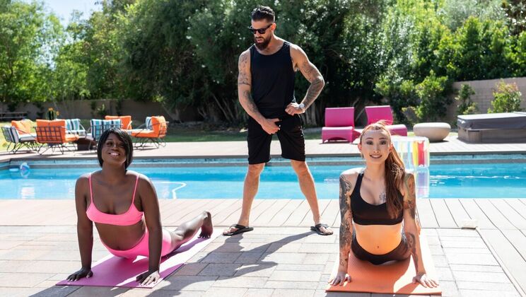 [TransAngels] - Yoga with Big Cock - Alpha Wolfe - Billie Beaumont - Ana Andrews