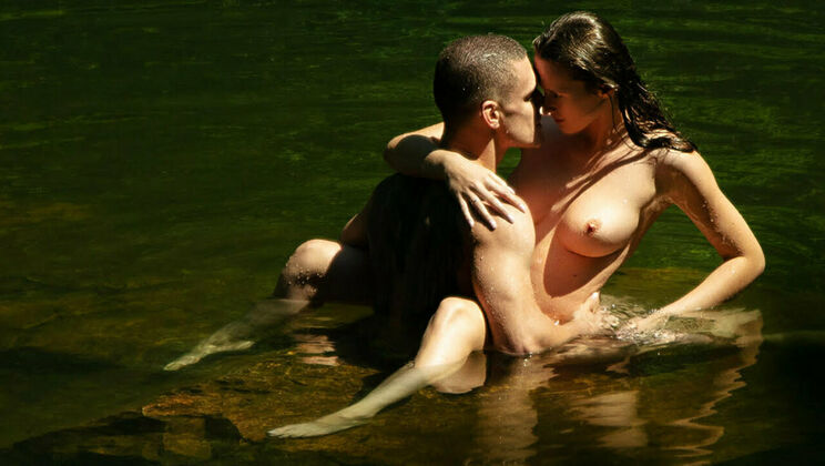 Czech brunette fucked outdoors