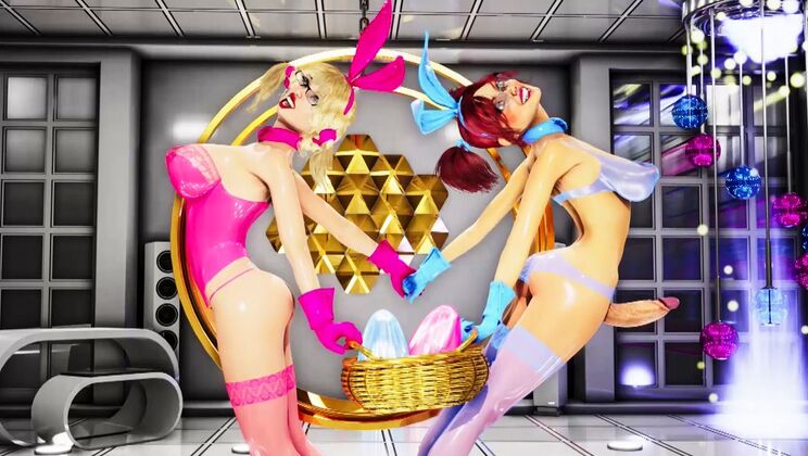 [Futanarica] - Bunnies Anal Strap-on Fun - Luna Lovely - Penny Barber