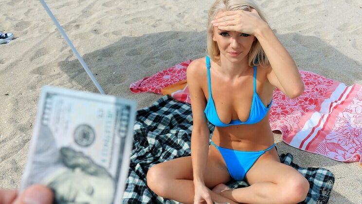 Blonde Bombshell's First Public Fucking