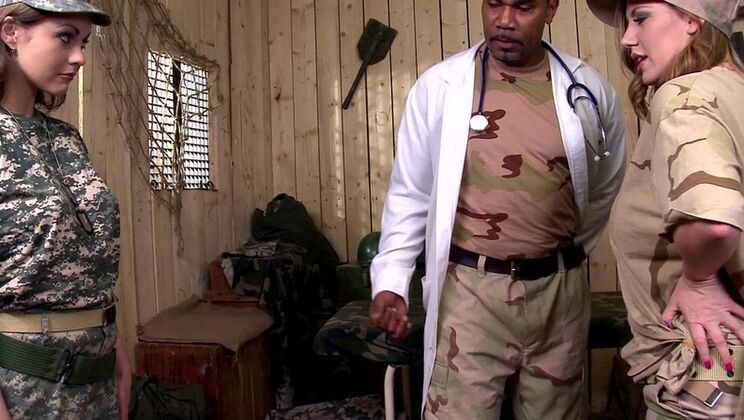 Interracial Blowjob with Tina Kay and Yuffie Yulan