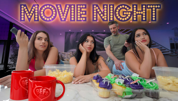 [BFFs] - Movie Night Orgy with Brunette Beauties