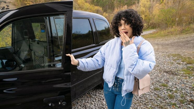 Big Tits Latina Gives a Blowjob