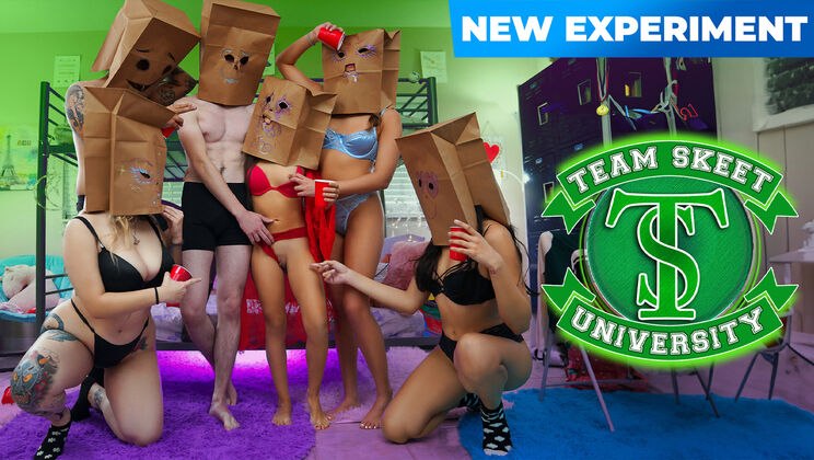[TeamSkeetLabs] - Lesbian Thong Lovers Cum in Mouth - Freya Von Doom - Selina Bentz - Barbie Dracula - Kira Handcock - Carrion Grey
