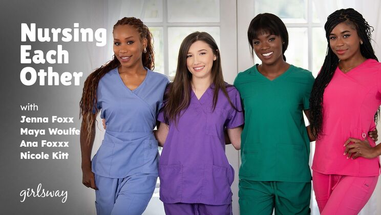 [Girlsway] - Massage and Kisses in the Clinic - Jenna Foxx - Ana Foxxx - Maya Woulfe - Nicole Kitt