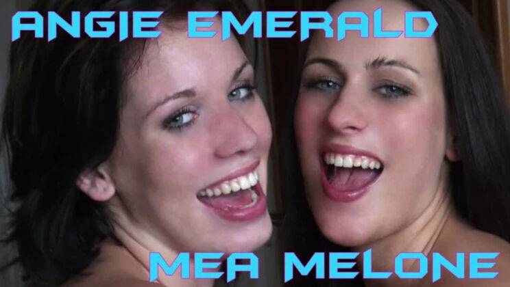 Mea Melone & Angie Emerald Threesome Anal Fun in Hotel Room