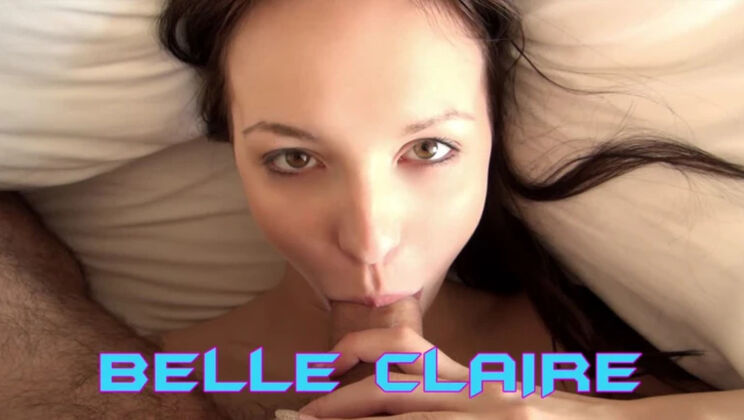 [WakeupnFuck] - Belle Claire Small Tits Brunette in Hotel Threesome with DP - Belle Claire