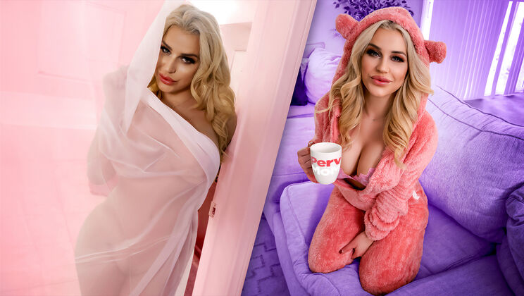 Blonde Stepmom with Piercing Shows Off Big Ass for Young Stud