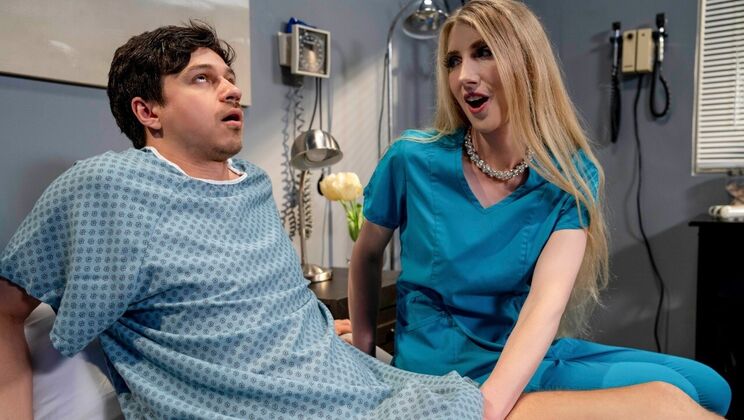 [TransSensual] - Big Tits Handjob in Hospital Bed - Janelle Fennec - Dakota Wonders