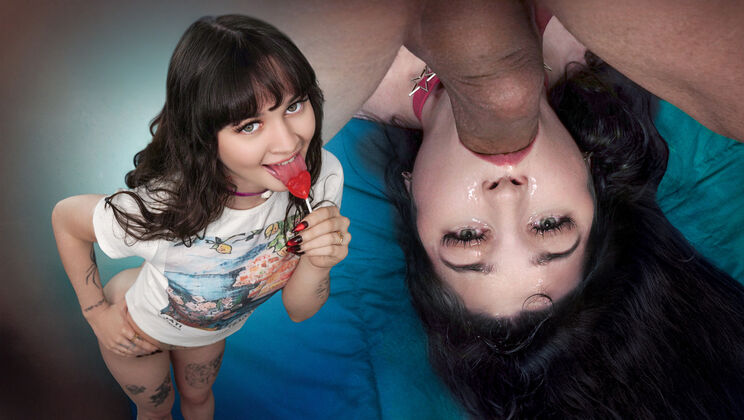 [DadCrush] - Petite Freckled Girl is a Face Fucking Addict