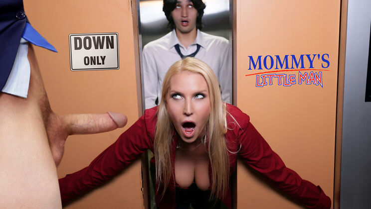 PAWG Vanessa Cage Takes Two Loads in Elevator Threesome