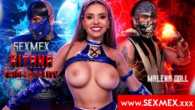 Kitana Fatality Threesome - Creampie with Malena Doll