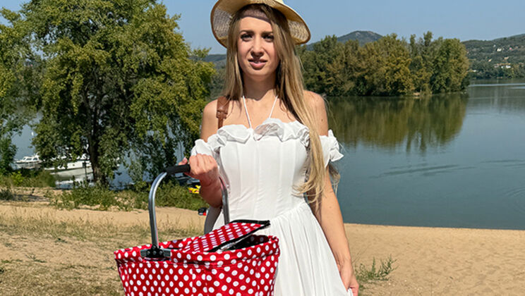 Czech Blonde Adriana Sweet Fucked Hard Outdoors