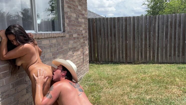 Backyard Rodeo: Blowjob, Handjob, and Footjob With Alexa