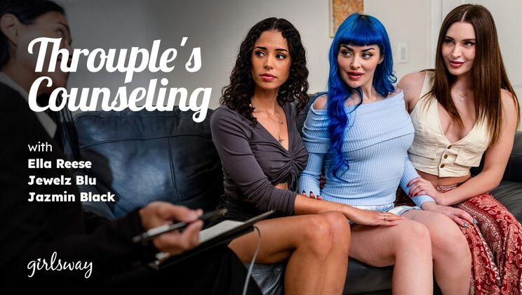 Girlsway Throuple Counseling With Tattooed Babes