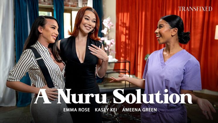 Big Tits Ebony and Asian Nuru Massage: Kasey Kei, Emma Rose & Ameena Green